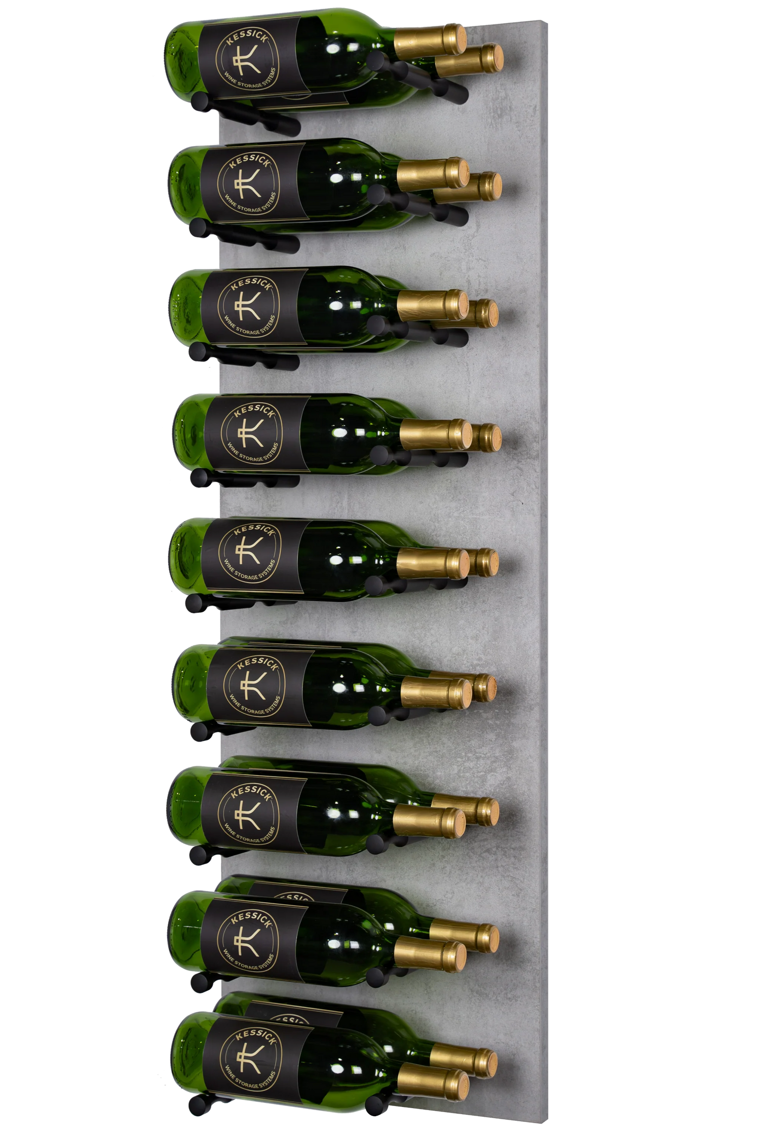 Kessick Wine as Art 14" x 42" Label Forward Vertical Textured Panel Wine Rack