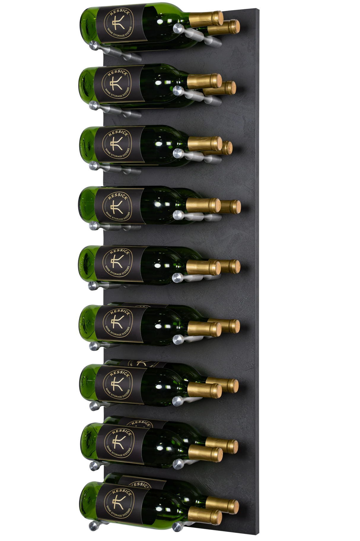Kessick Wine as Art 14" x 42" Label Forward Vertical Textured Panel Wine Rack