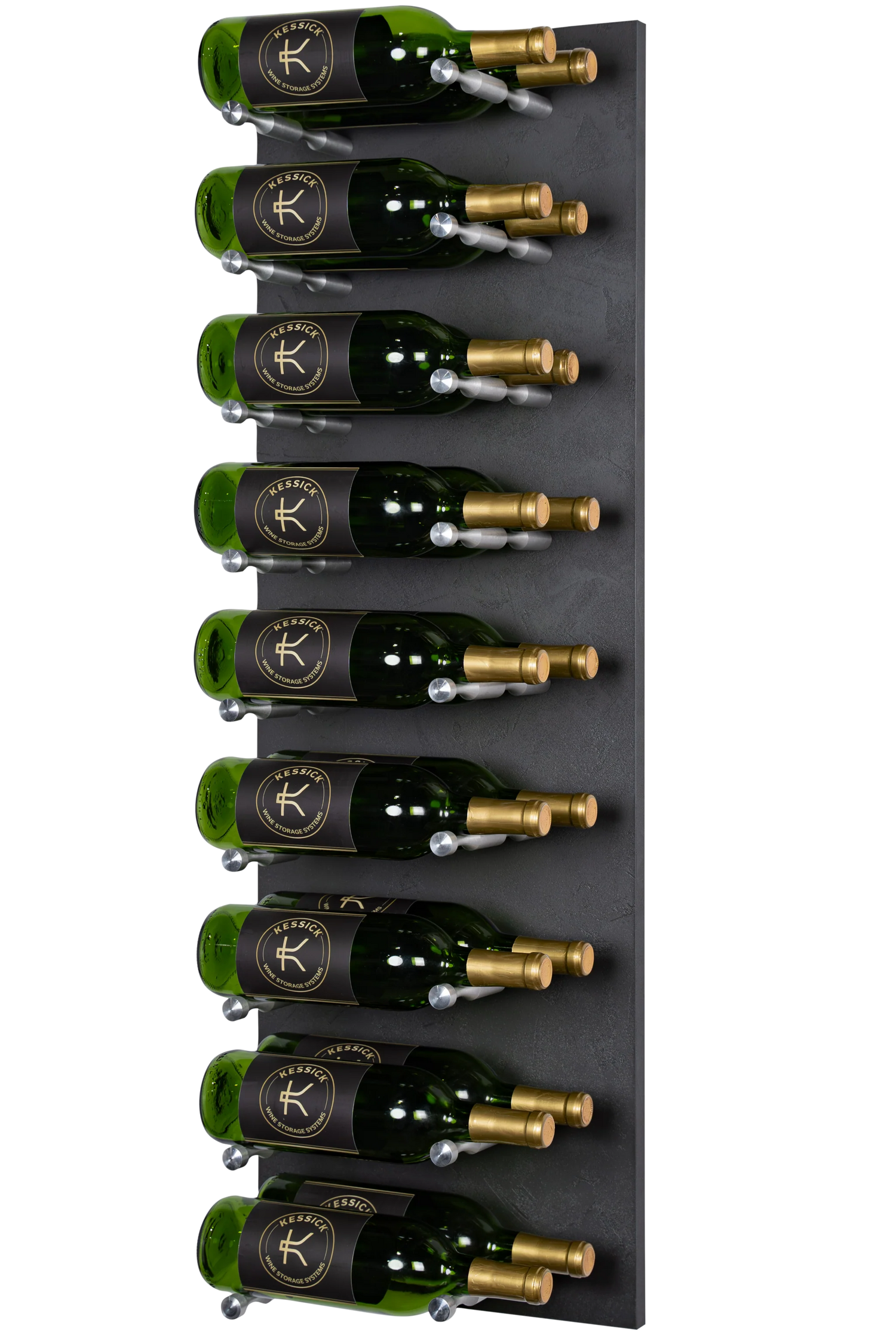 Kessick Wine as Art 14" x 42" Label Forward Vertical Textured Panel Wine Rack