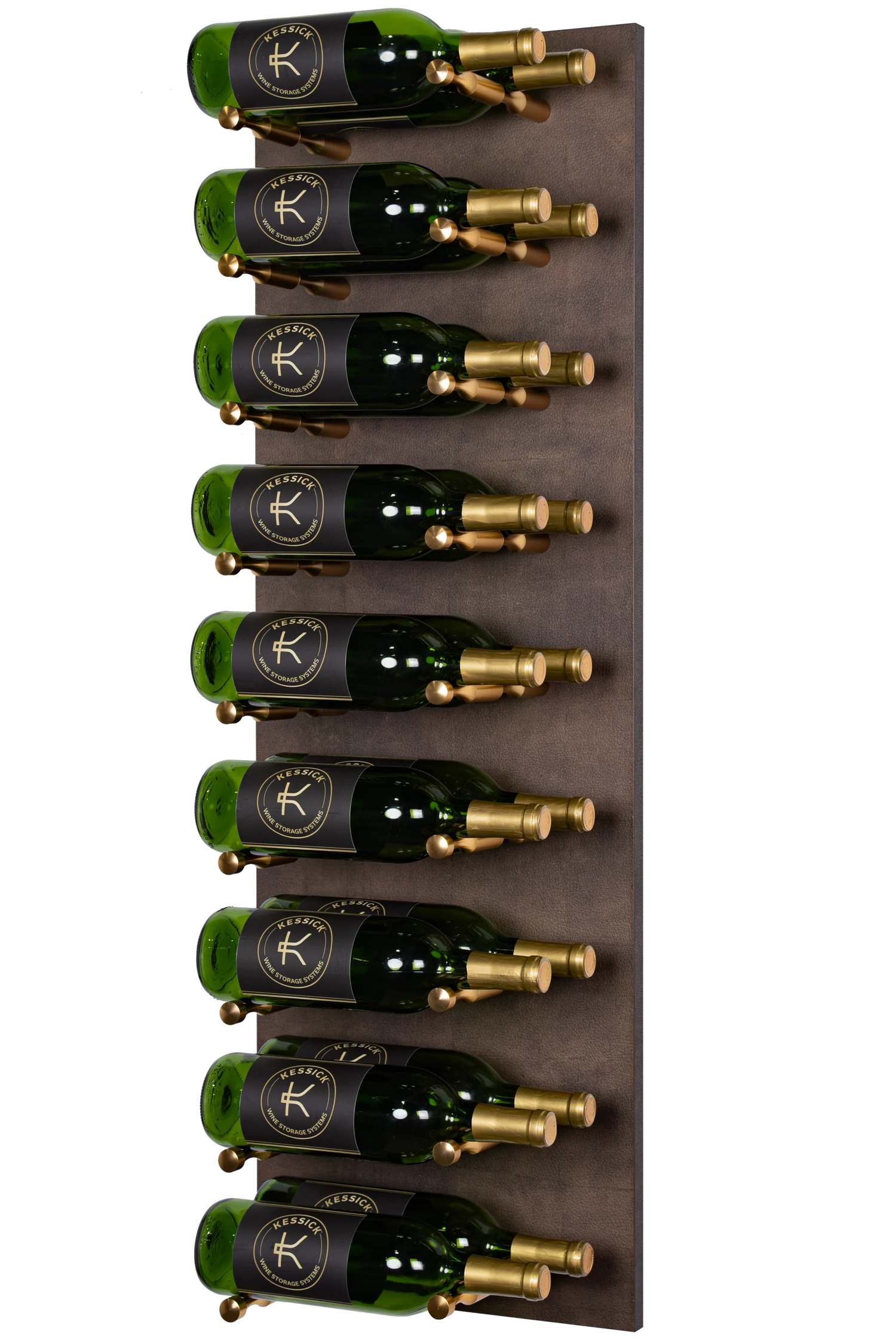 Kessick Wine as Art 14" x 42" Label Forward Vertical Textured Panel Wine Rack