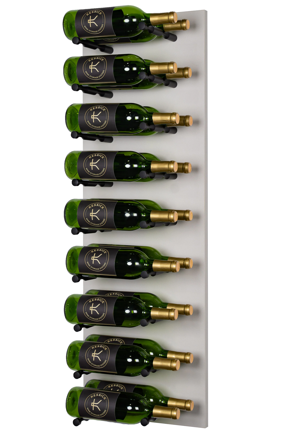 Kessick Wine as Art 14" x 42" Label Forward Vertical Textured Panel Wine Rack