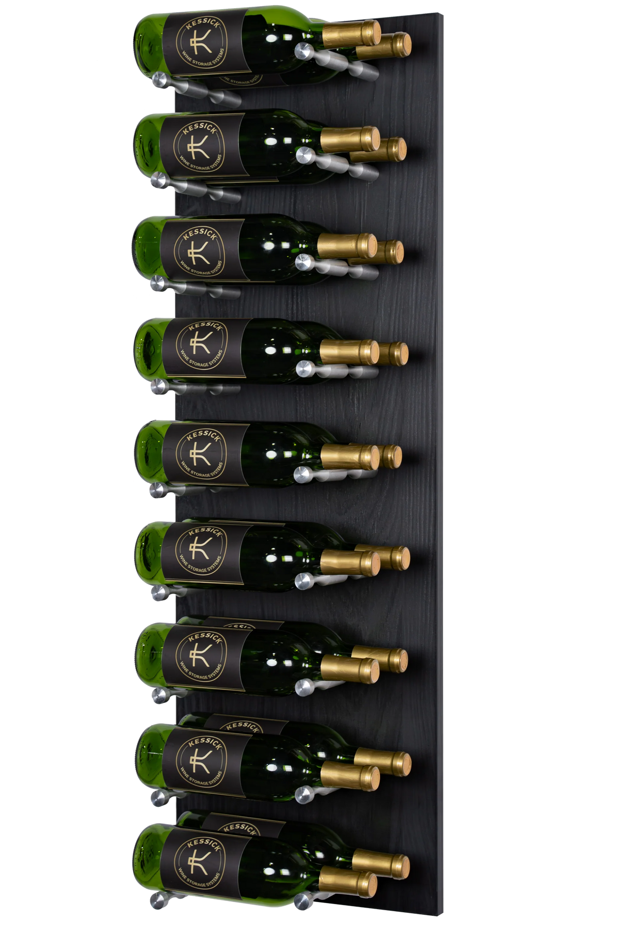 Kessick Wine as Art 14" x 42" Label Forward Vertical Textured Panel Wine Rack