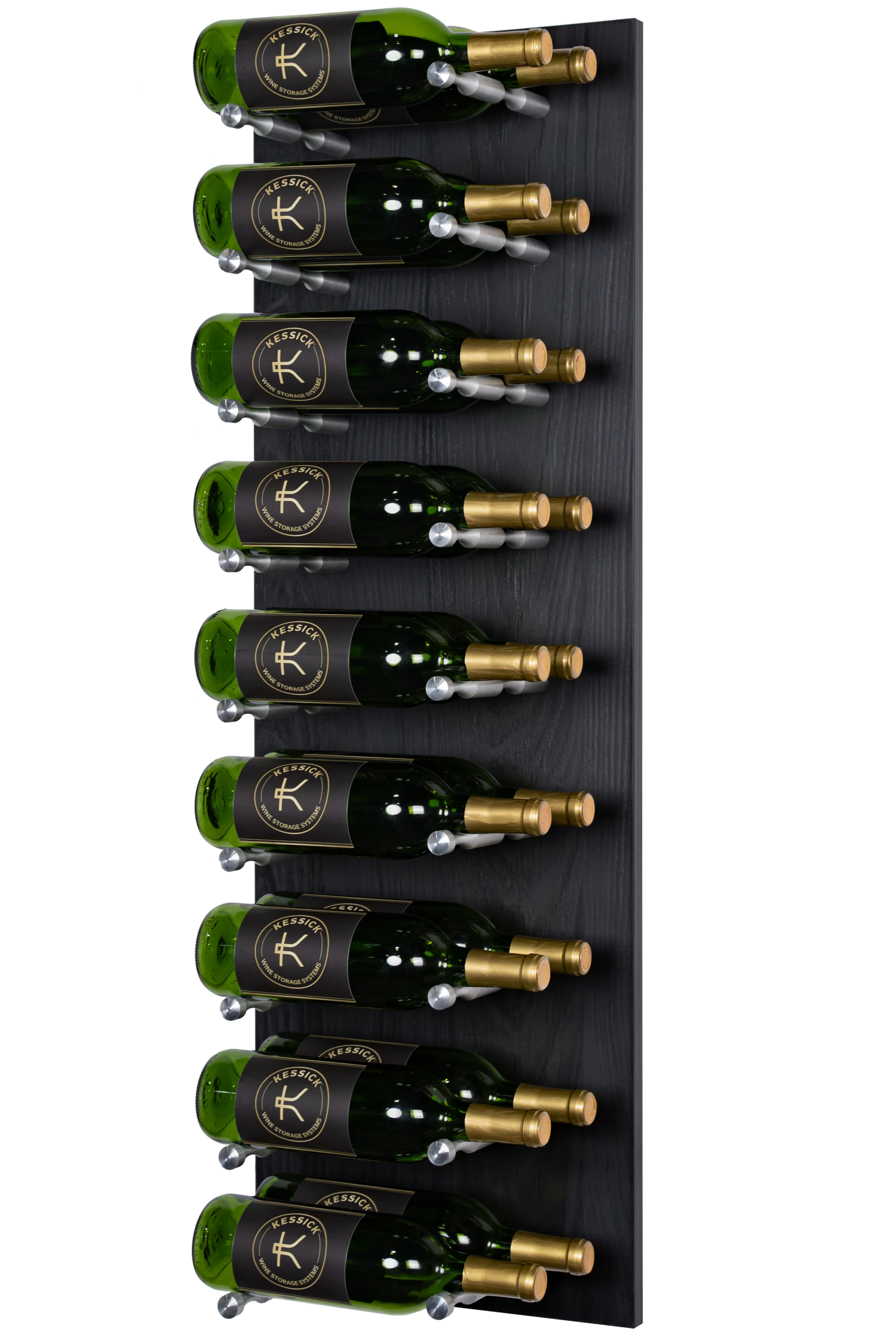 Kessick Wine as Art 14" x 42" Label Forward Vertical Textured Panel Wine Rack