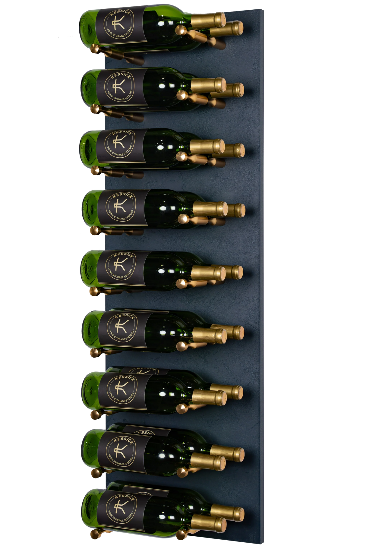 Kessick Wine as Art 14" x 42" Label Forward Vertical Textured Panel Wine Rack