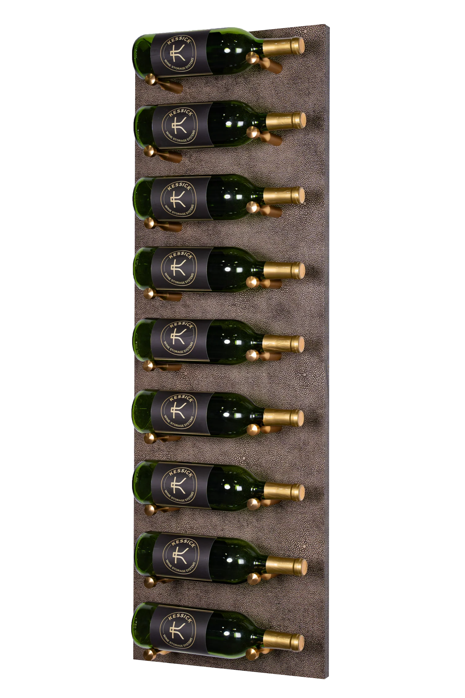 Kessick Wine as Art 14" x 42" Vertical Leather Panel Wine Rack