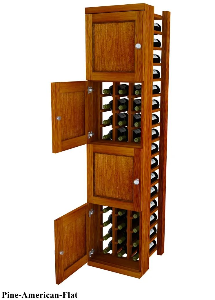 Vinostor Wine Lockers – 4 Locking Bins - 57-5/8″ Tall - Individual Bottles