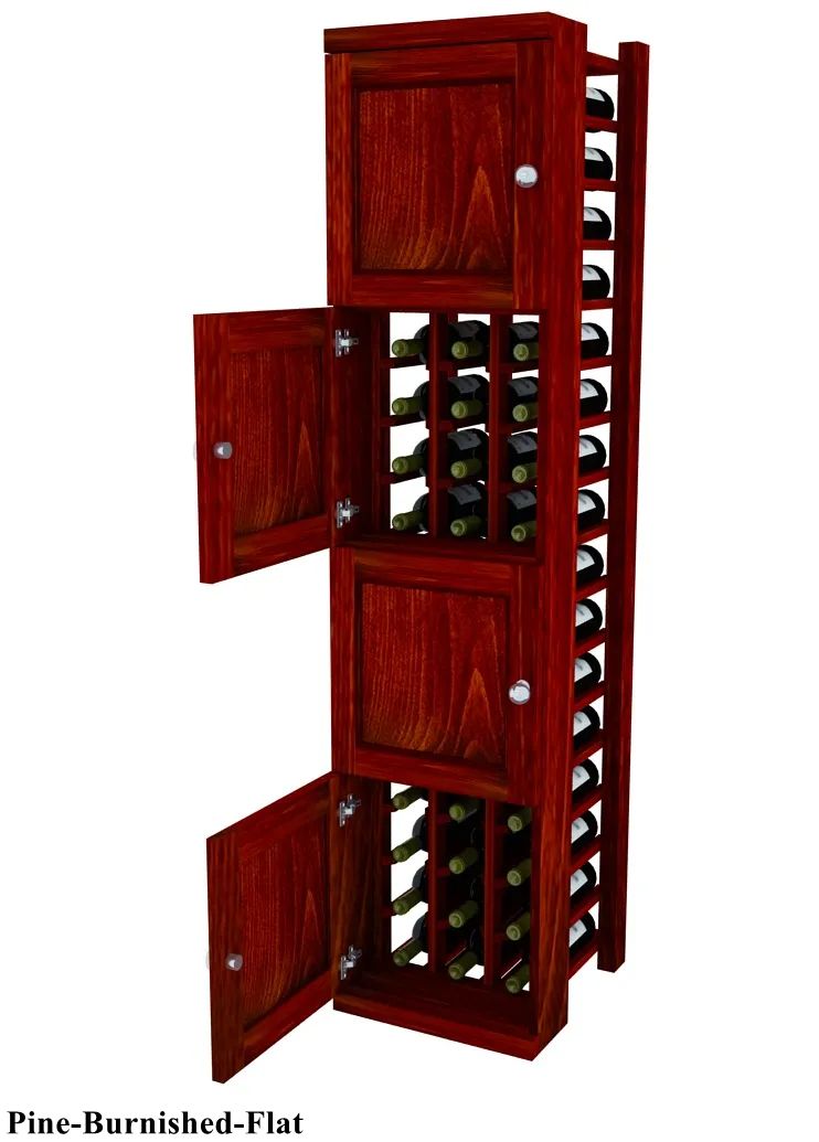 Vinostor Wine Lockers – 4 Locking Bins - 57-5/8″ Tall - Individual Bottles