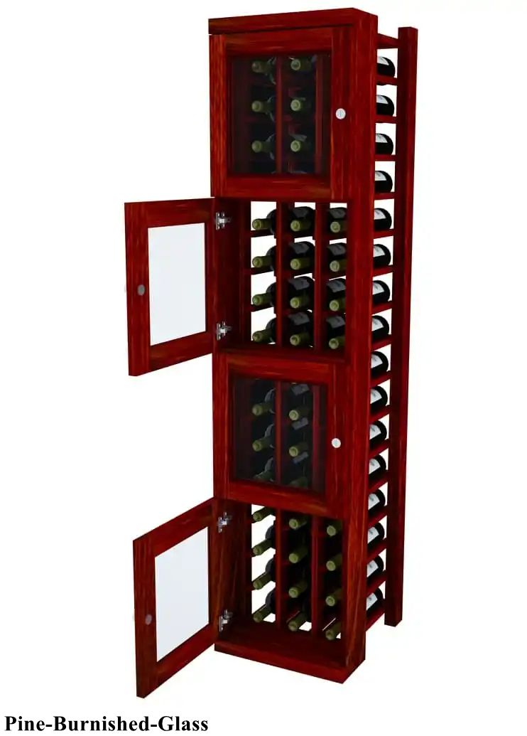 Vinostor Wine Lockers – 4 Locking Bins - 57-5/8″ Tall - Individual Bottles