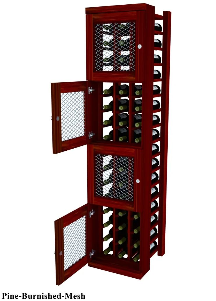 Vinostor Wine Lockers – 4 Locking Bins - 57-5/8″ Tall - Individual Bottles
