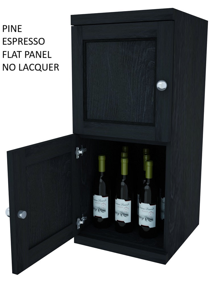 Vinostor Wine Lockers – 2 Locking Bins - 35-5/8″ Tall - Single Shelf Solid Sides
