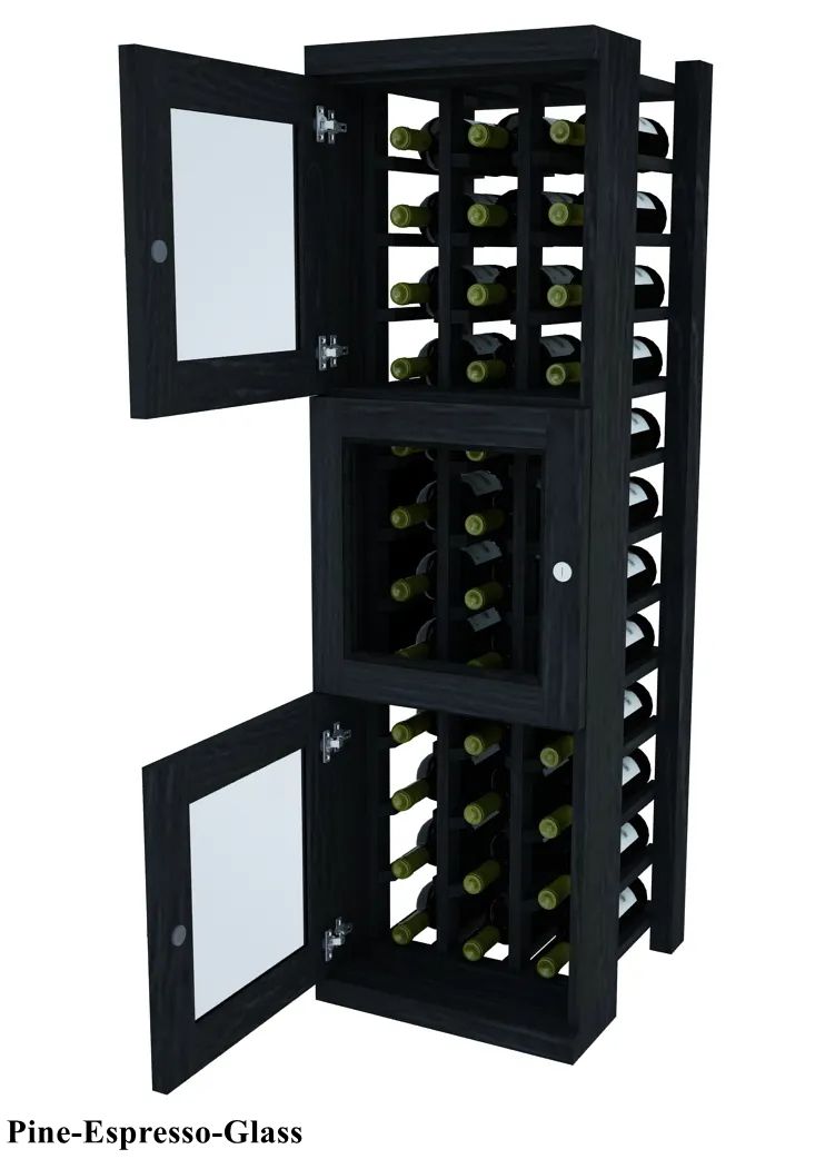 Vinostor Wine Lockers – 3 Locking Bins - 51-5/8"" Tall - Individual Bottles