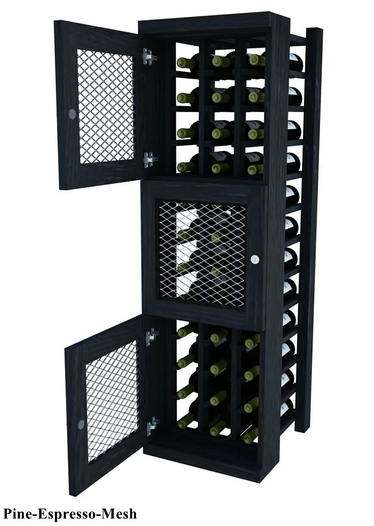 Vinostor Wine Lockers – 3 Locking Bins - 51-5/8"" Tall - Individual Bottles