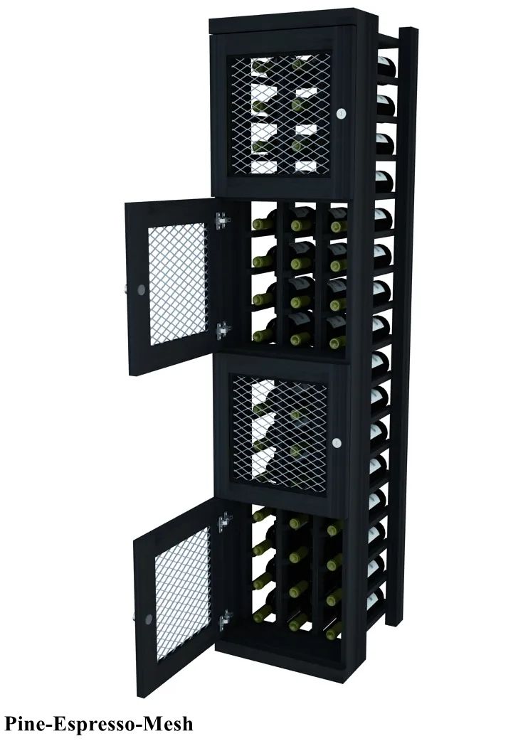 Vinostor Wine Lockers – 4 Locking Bins - 57-5/8″ Tall - Individual Bottles
