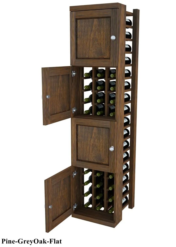 Vinostor Wine Lockers – 4 Locking Bins - 57-5/8″ Tall - Individual Bottles