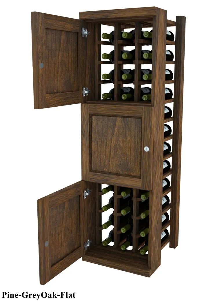 Vinostor Wine Lockers – 3 Locking Bins - 51-5/8"" Tall - Individual Bottles