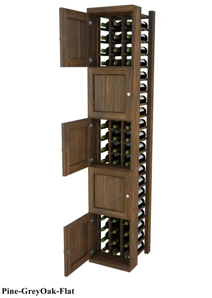 Vinostor Wine Lockers – 5 Locking Bins - 83-5/8″ Tall - Individual Bottles