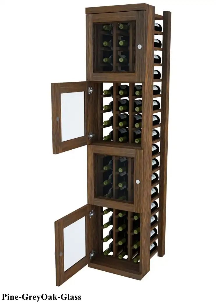 Vinostor Wine Lockers – 4 Locking Bins - 57-5/8″ Tall - Individual Bottles