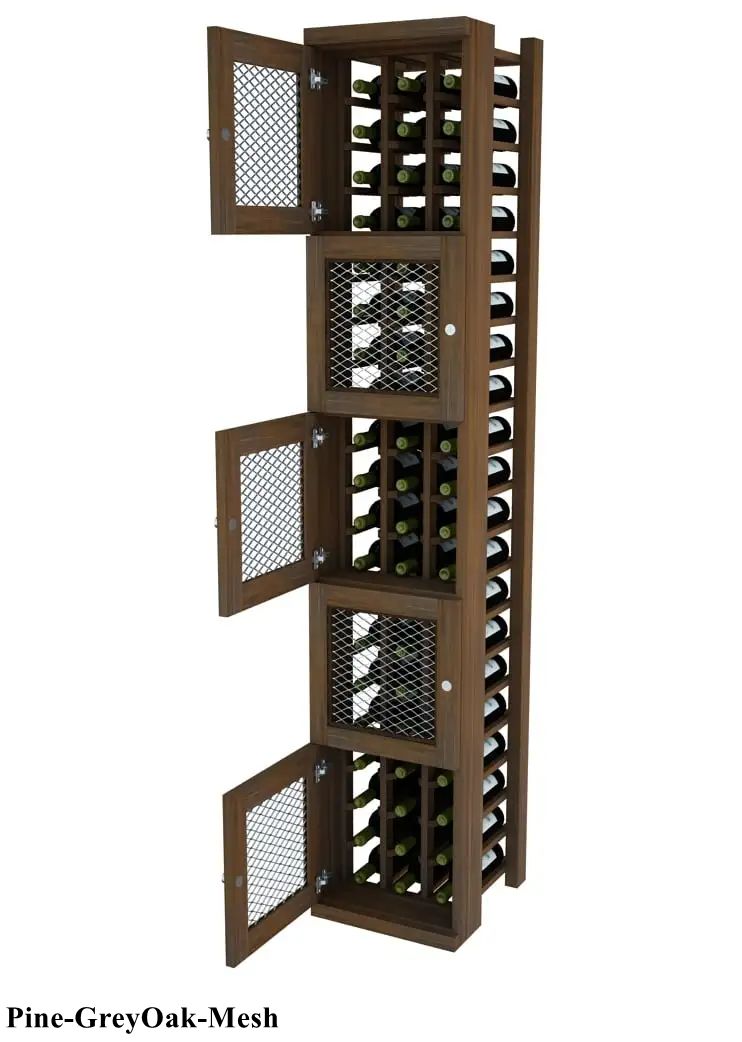 Vinostor Wine Lockers – 5 Locking Bins - 83-5/8″ Tall - Individual Bottles