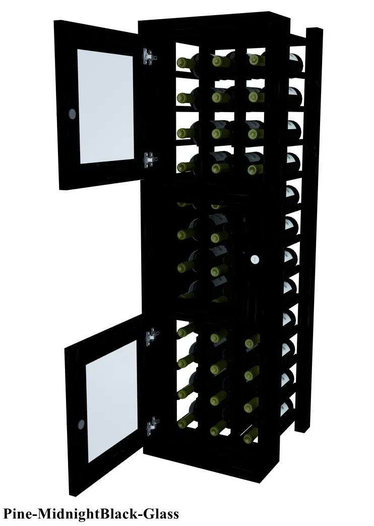Vinostor Wine Lockers – 3 Locking Bins - 51-5/8"" Tall - Individual Bottles