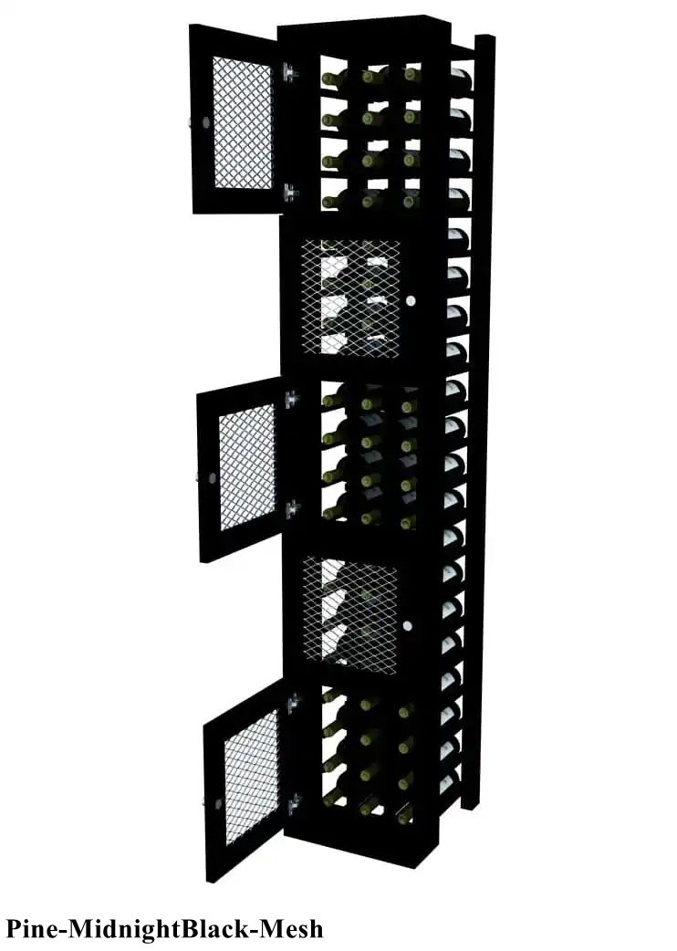 Vinostor Wine Lockers – 5 Locking Bins - 83-5/8″ Tall - Individual Bottles