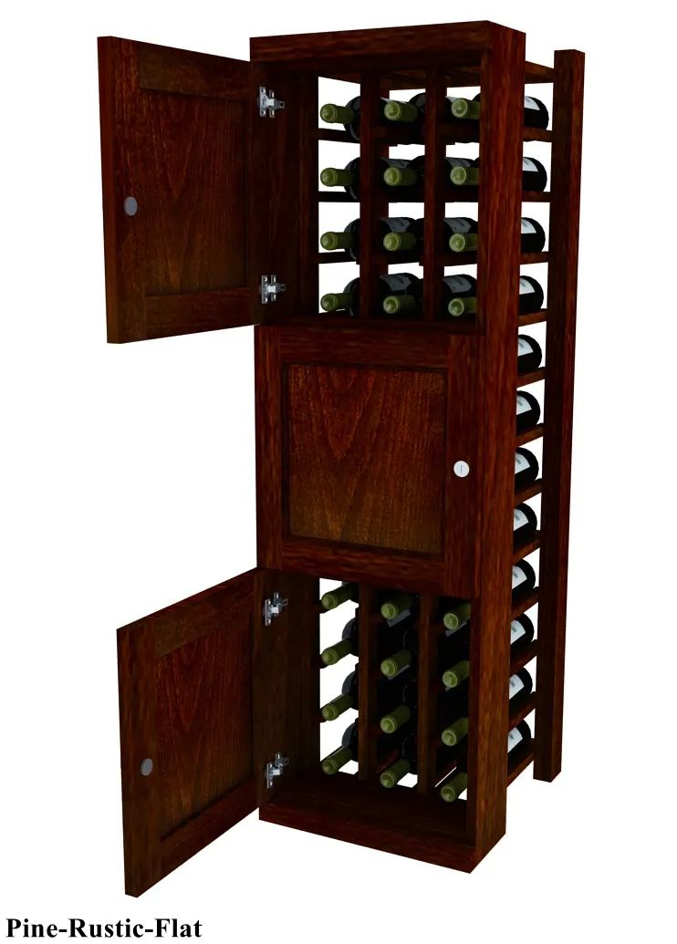 Vinostor Wine Lockers – 3 Locking Bins - 51-5/8"" Tall - Individual Bottles