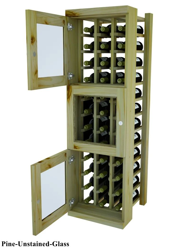 Vinostor Wine Lockers – 3 Locking Bins - 51-5/8"" Tall - Individual Bottles