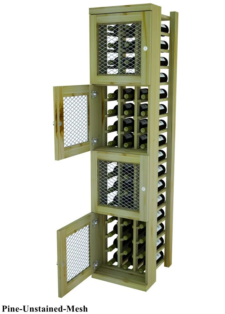 Vinostor Wine Lockers – 4 Locking Bins - 57-5/8″ Tall - Individual Bottles