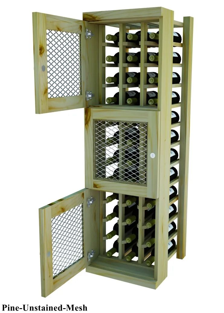 Vinostor Wine Lockers – 3 Locking Bins - 51-5/8"" Tall - Individual Bottles