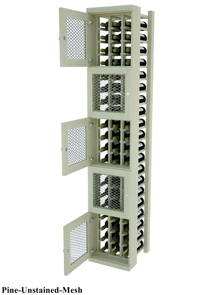 Vinostor Wine Lockers – 5 Locking Bins - 83-5/8″ Tall - Individual Bottles