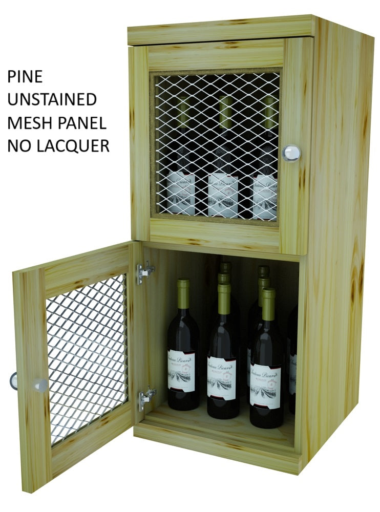 Vinostor Wine Lockers – 2 Locking Bins - 35-5/8″ Tall - Single Shelf Solid Sides