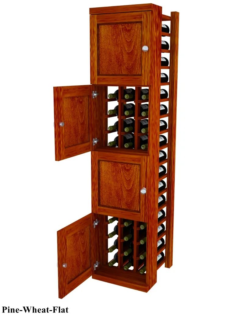 Vinostor Wine Lockers – 4 Locking Bins - 57-5/8″ Tall - Individual Bottles