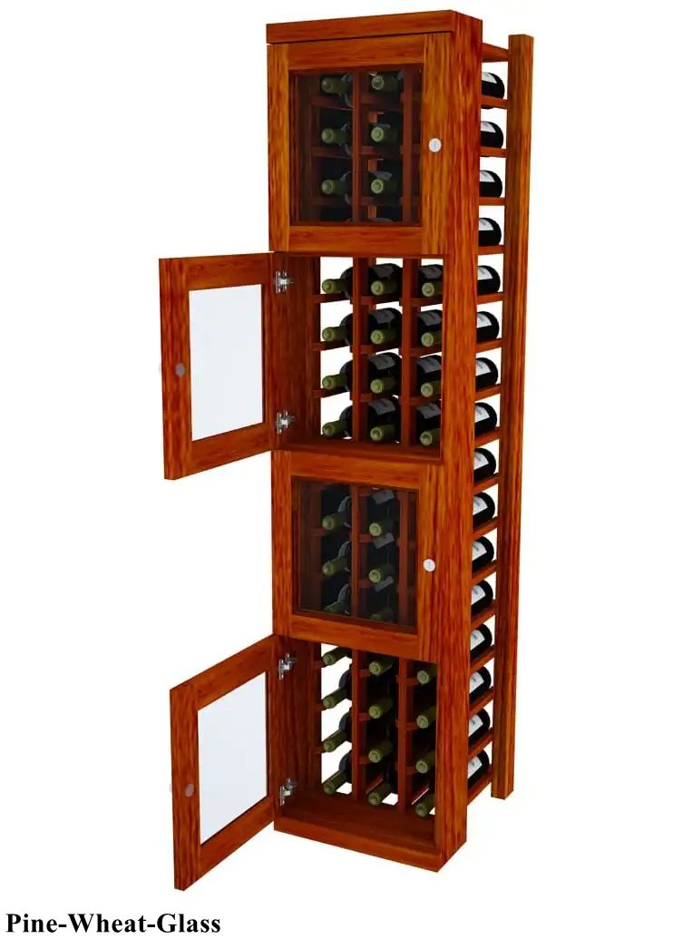 Vinostor Wine Lockers – 4 Locking Bins - 57-5/8″ Tall - Individual Bottles