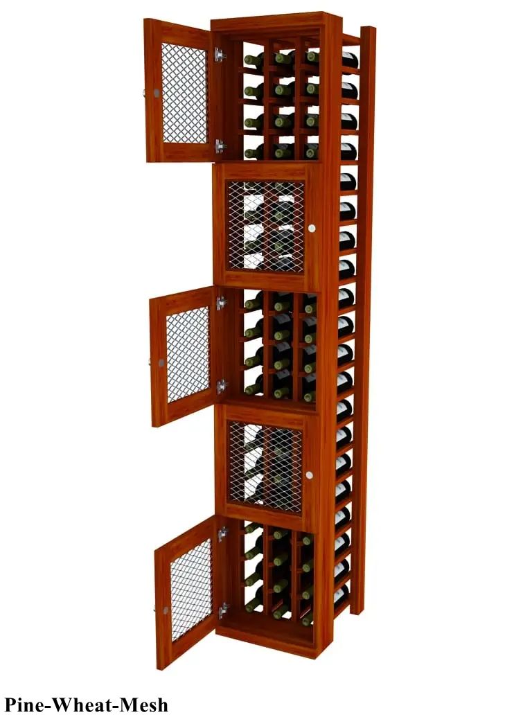 Vinostor Wine Lockers – 5 Locking Bins - 83-5/8″ Tall - Individual Bottles