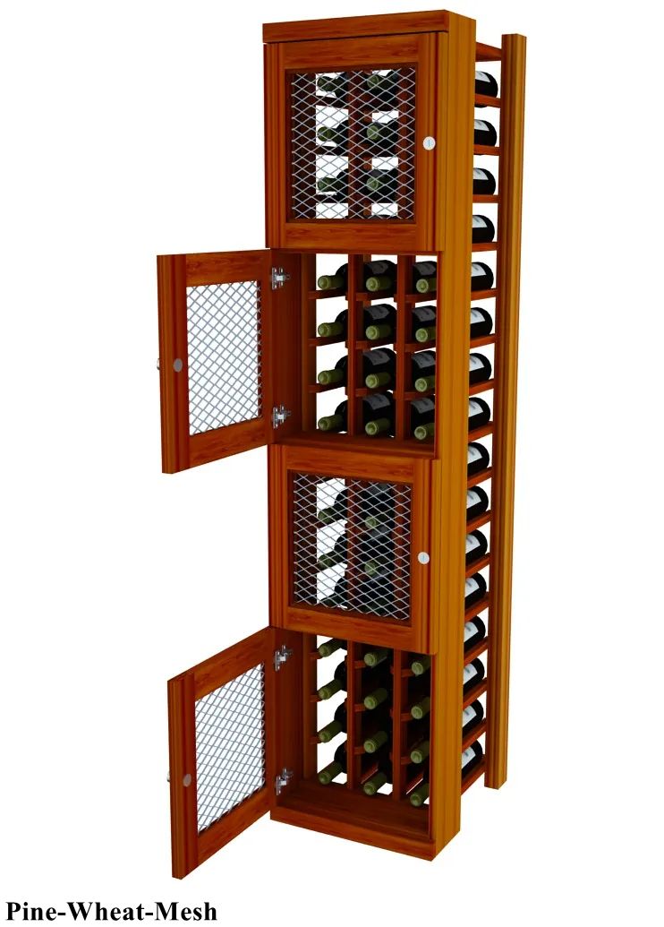 Vinostor Wine Lockers – 4 Locking Bins - 57-5/8″ Tall - Individual Bottles
