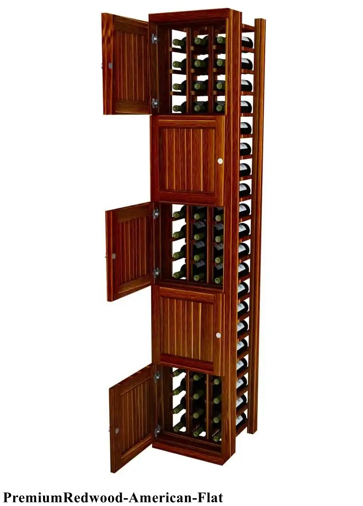 Vinostor Wine Lockers – 5 Locking Bins - 83-5/8″ Tall - Individual Bottles
