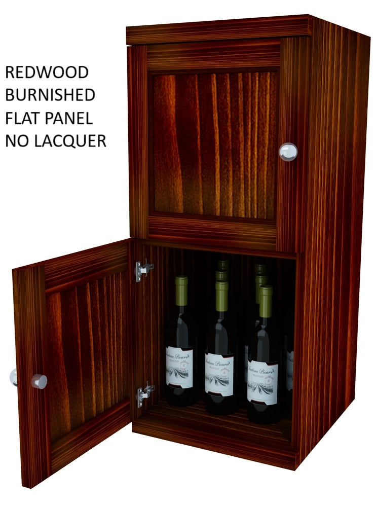 Vinostor Wine Lockers – 2 Locking Bins - 35-5/8″ Tall - Single Shelf Solid Sides