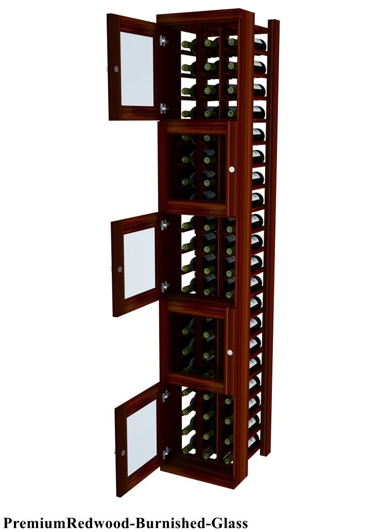 Vinostor Wine Lockers – 5 Locking Bins - 83-5/8″ Tall - Individual Bottles