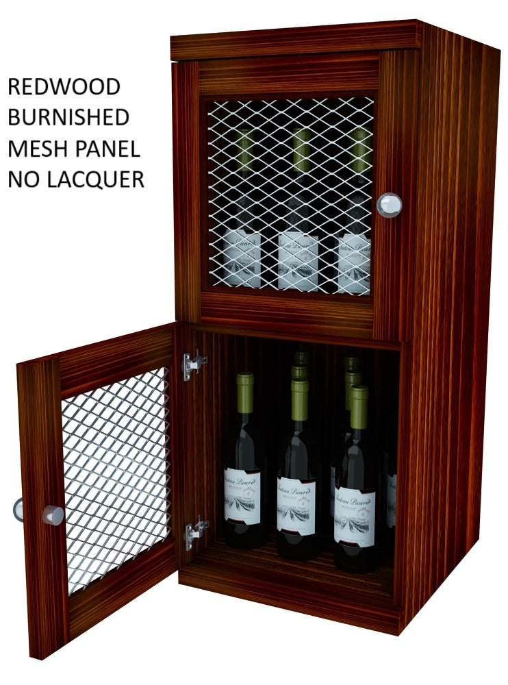 Vinostor Wine Lockers – 2 Locking Bins - 35-5/8″ Tall - Single Shelf Solid Sides