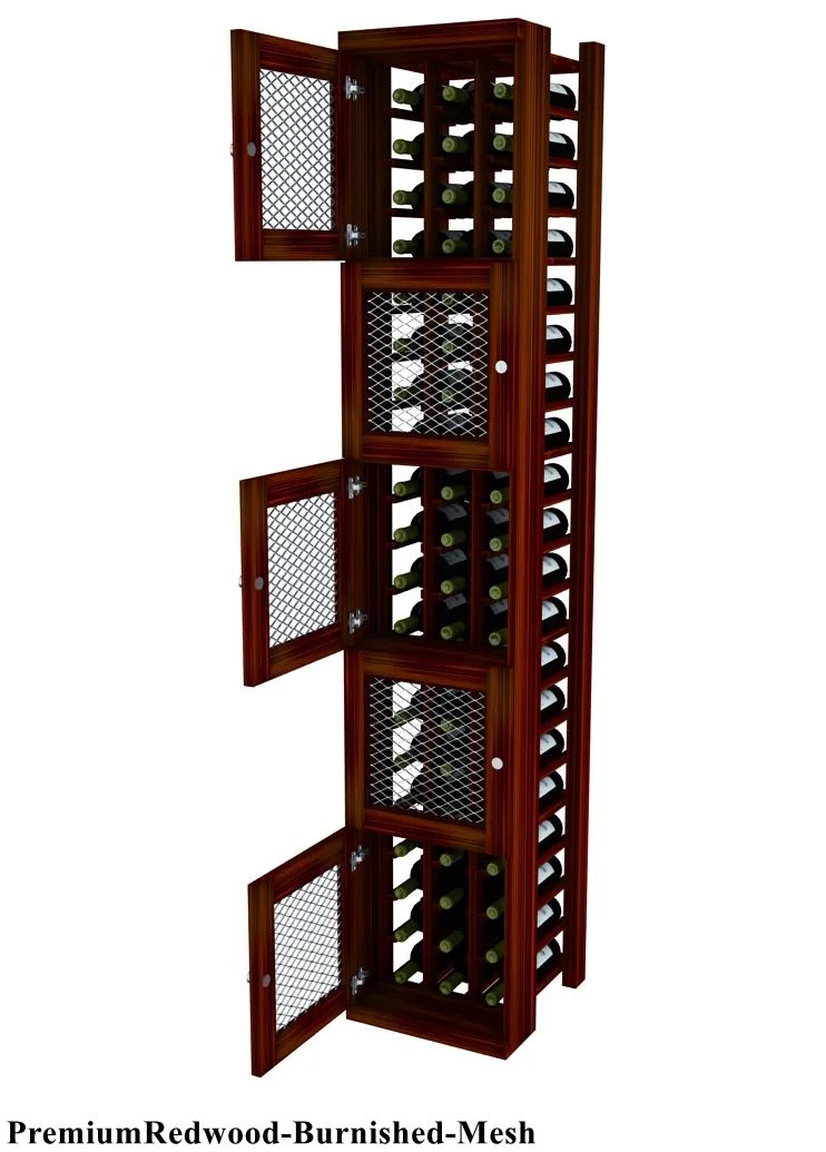 Vinostor Wine Lockers – 5 Locking Bins - 83-5/8″ Tall - Individual Bottles