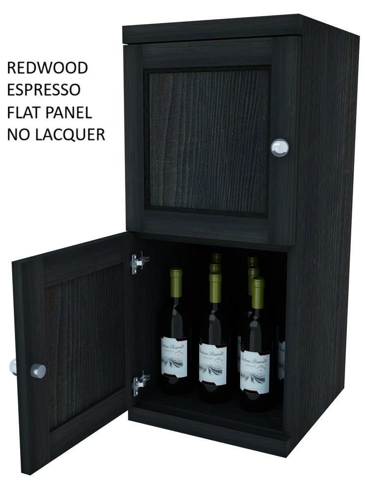 Vinostor Wine Lockers – 2 Locking Bins - 35-5/8″ Tall - Single Shelf Solid Sides