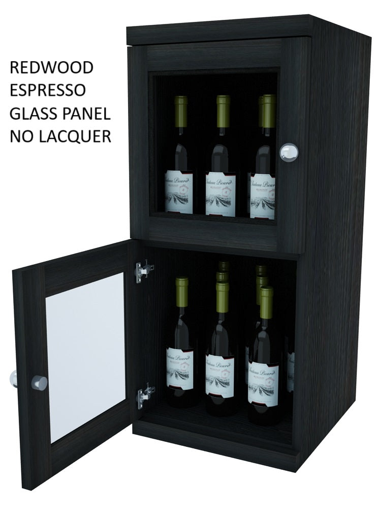 Vinostor Wine Lockers – 2 Locking Bins - 35-5/8″ Tall - Single Shelf Solid Sides