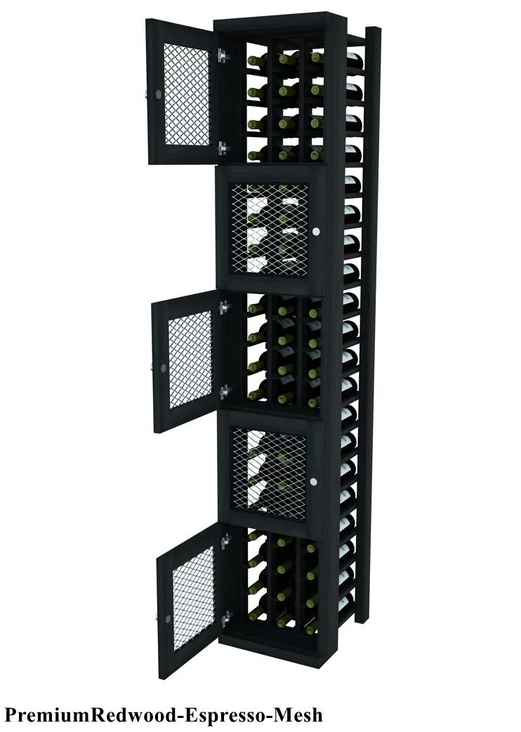 Vinostor Wine Lockers – 5 Locking Bins - 83-5/8″ Tall - Individual Bottles