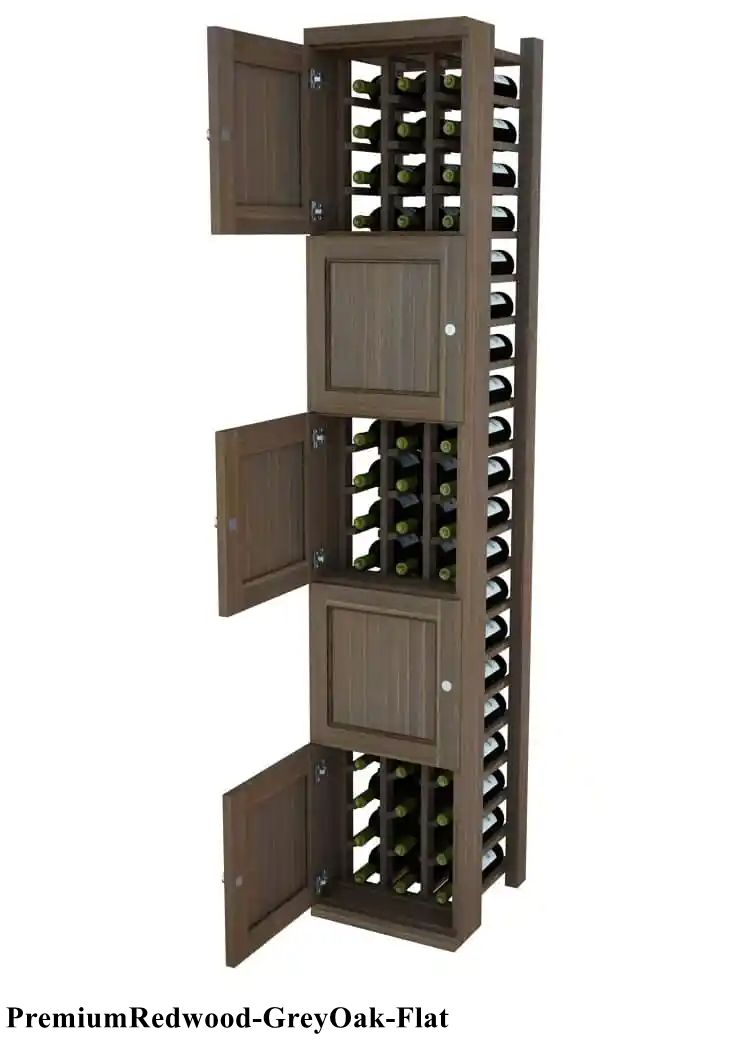 Vinostor Wine Lockers – 5 Locking Bins - 83-5/8″ Tall - Individual Bottles