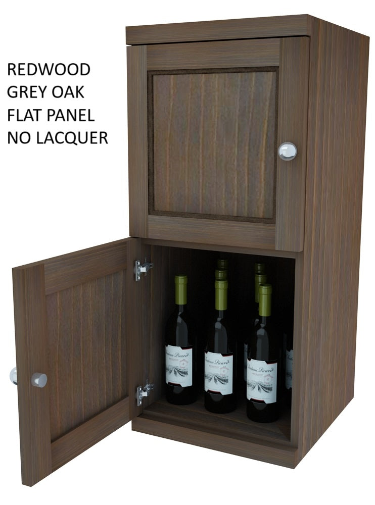 Vinostor Wine Lockers – 2 Locking Bins - 35-5/8″ Tall - Single Shelf Solid Sides