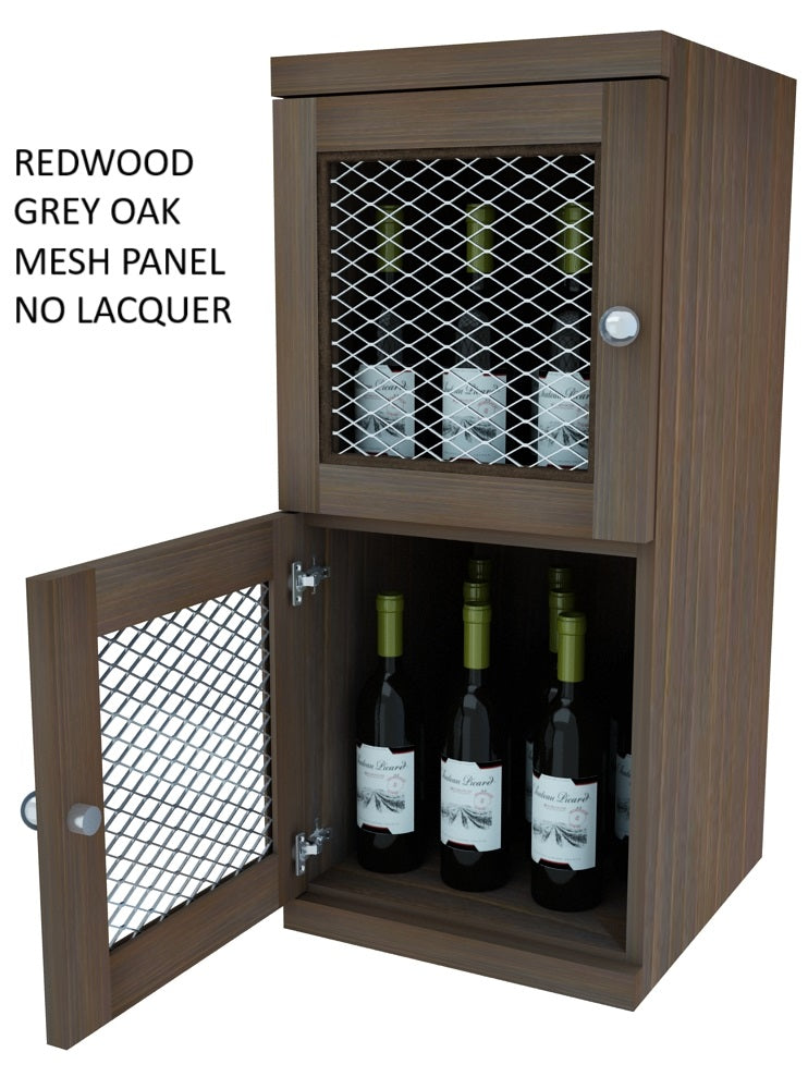 Vinostor Wine Lockers – 2 Locking Bins - 35-5/8″ Tall - Single Shelf Solid Sides