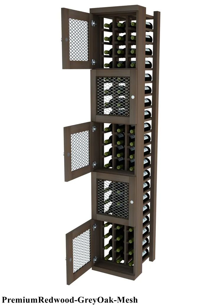 Vinostor Wine Lockers – 5 Locking Bins - 83-5/8″ Tall - Individual Bottles