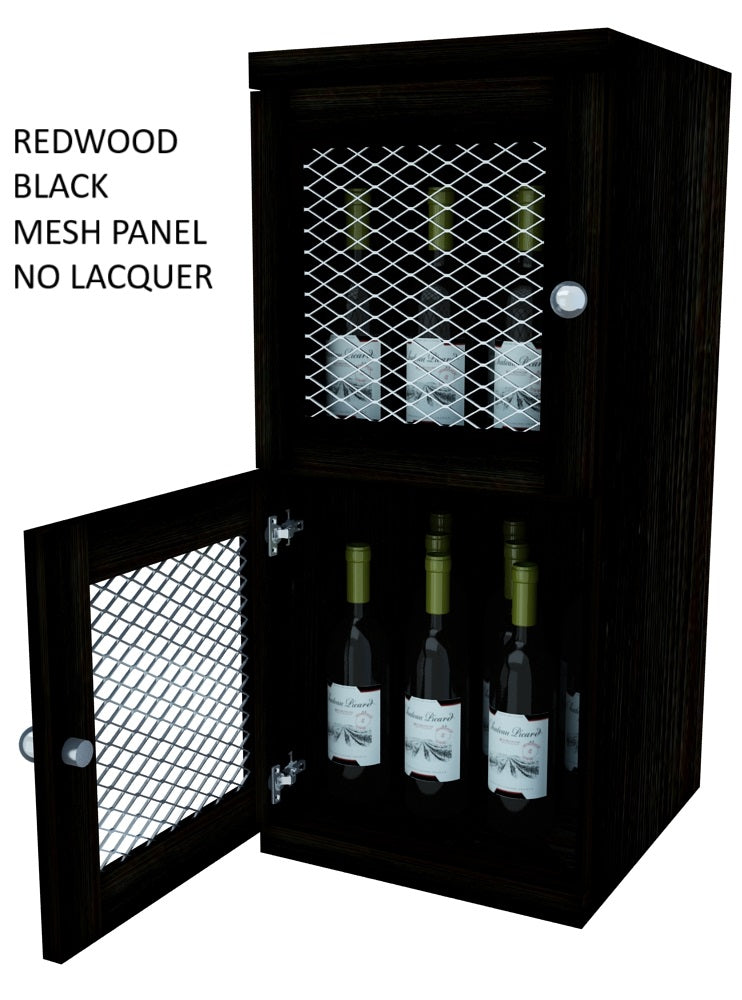 Vinostor Wine Lockers – 2 Locking Bins - 35-5/8″ Tall - Single Shelf Solid Sides
