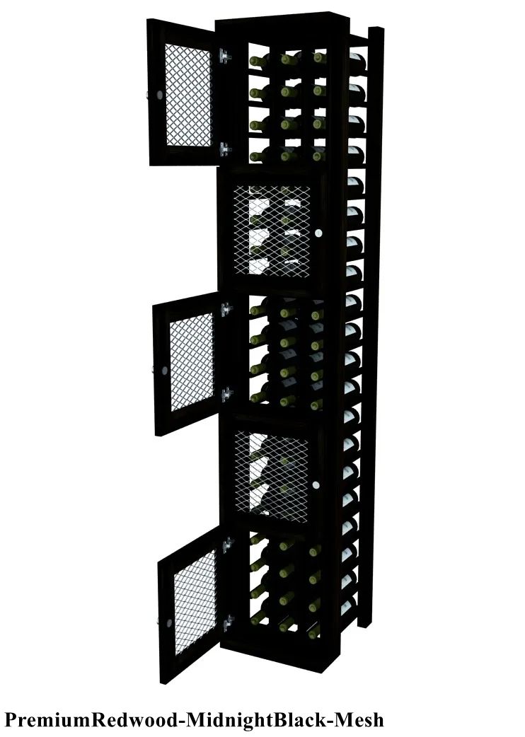 Vinostor Wine Lockers – 5 Locking Bins - 83-5/8″ Tall - Individual Bottles