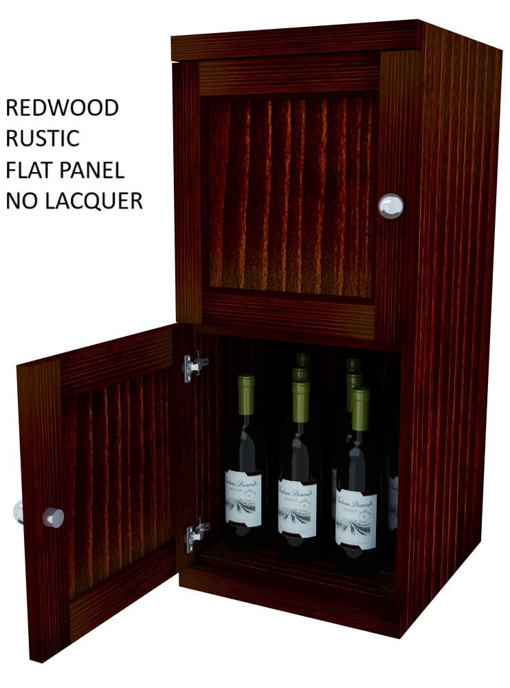 Vinostor Wine Lockers – 2 Locking Bins - 35-5/8″ Tall - Single Shelf Solid Sides
