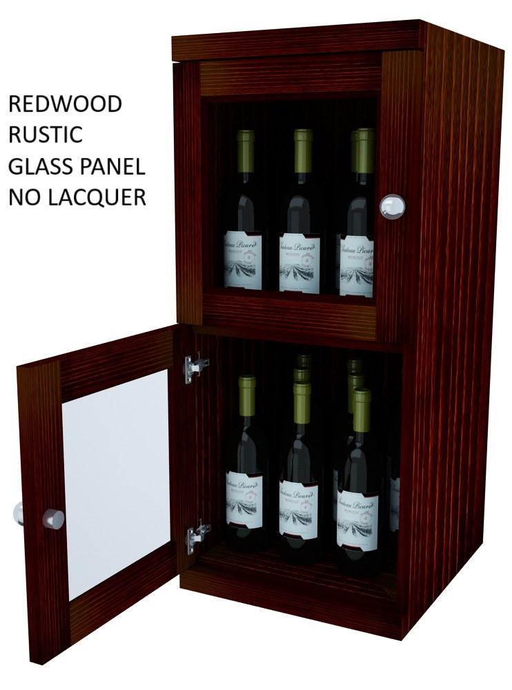 Vinostor Wine Lockers – 2 Locking Bins - 35-5/8″ Tall - Single Shelf Solid Sides